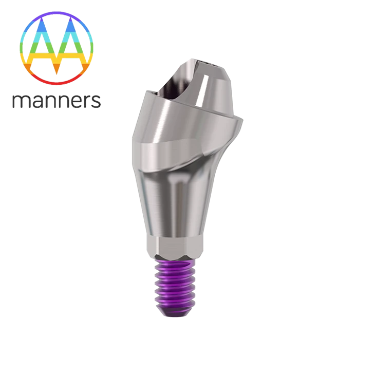 Vinklet abutment til små implantater 45 grader Ø 4,5 mm (bedre system)